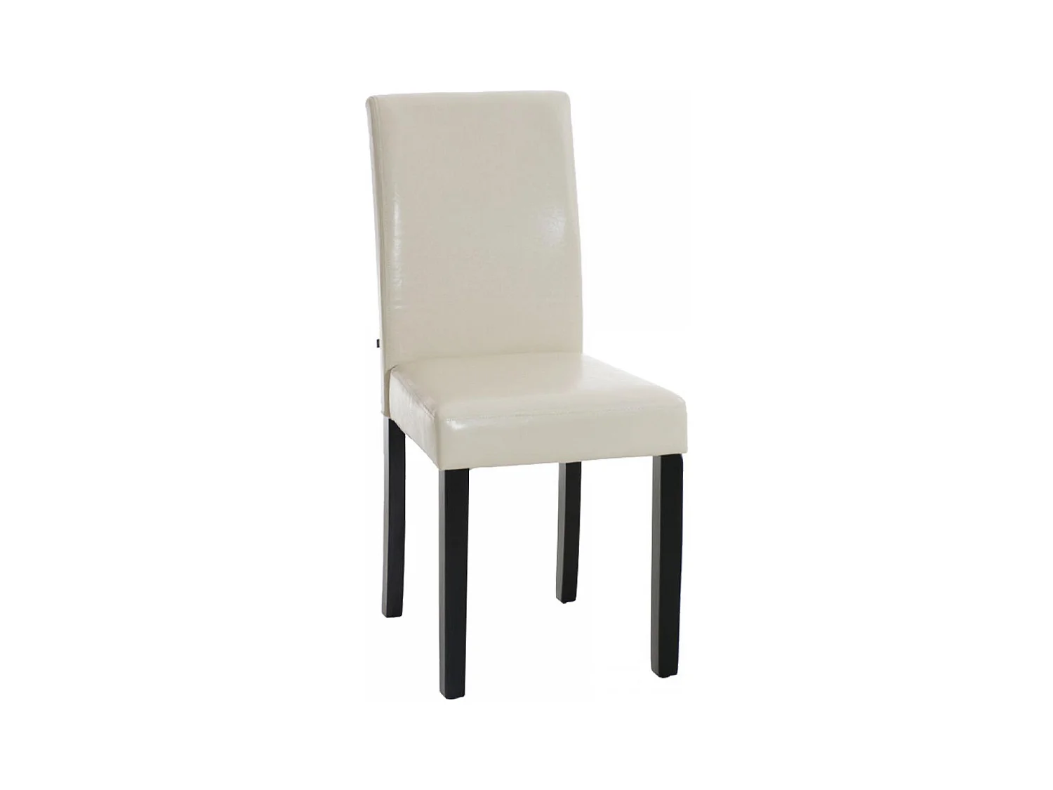 chaise salle à manger - Similicuir & Noir - Crème - Ina