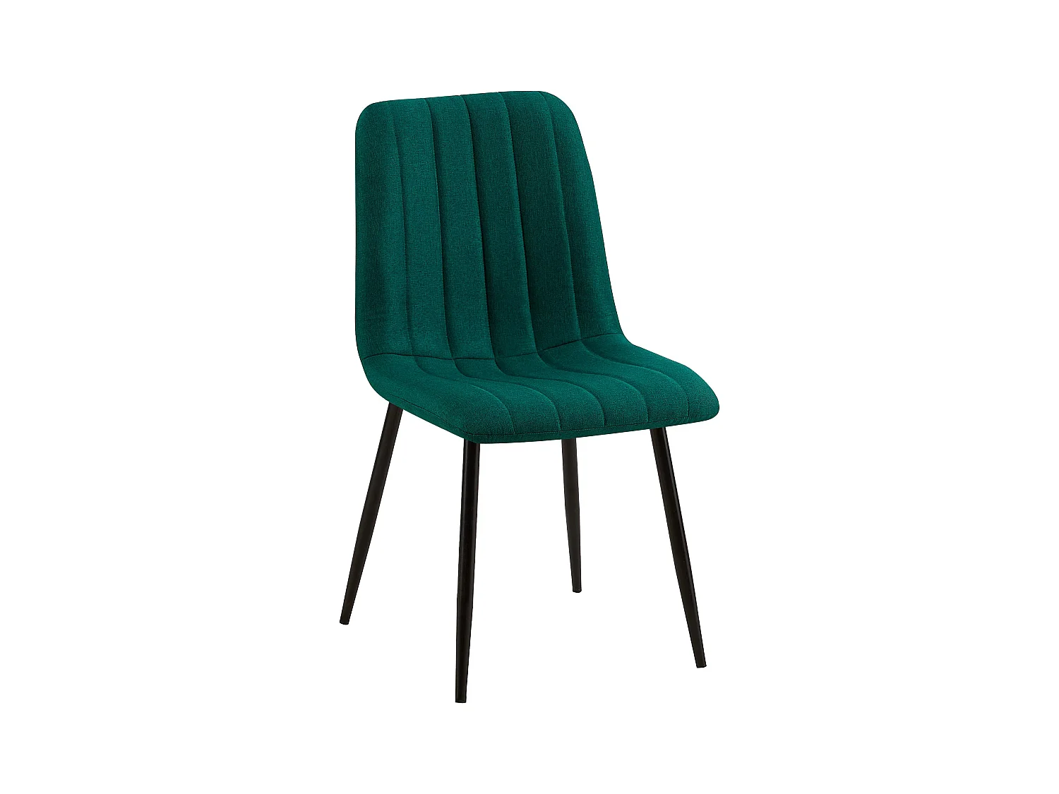chaise salle à manger - Tissu - Vert foncé - Dijon