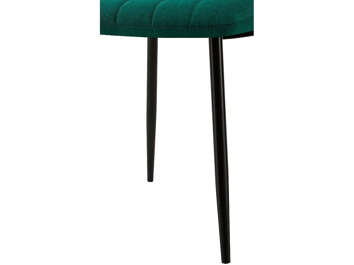 chaise salle à manger - Tissu - Vert foncé - Dijon