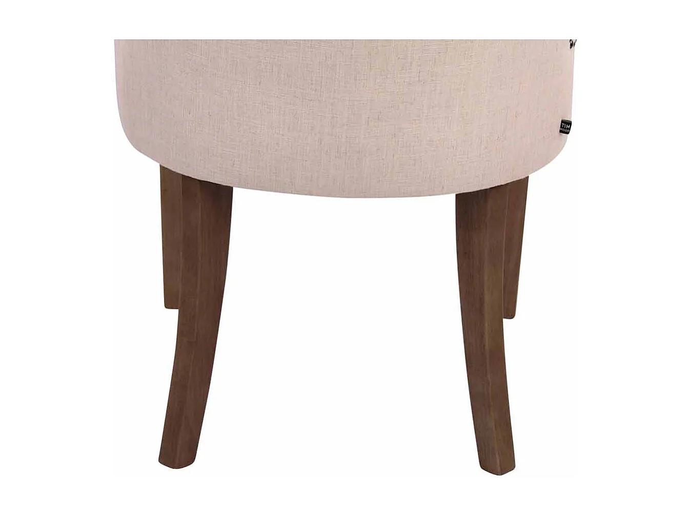 Lot de 2  chaise salle à manger - Tissu & Antique clair - Crème - Aberdeen