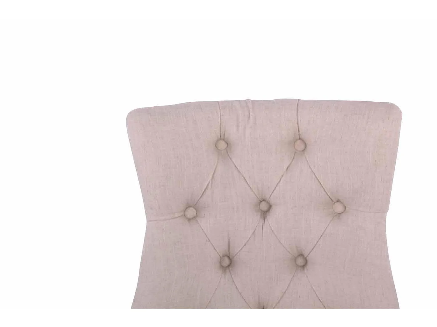 Lot de 2  chaise salle à manger - Tissu & Antique clair - Crème - Aberdeen