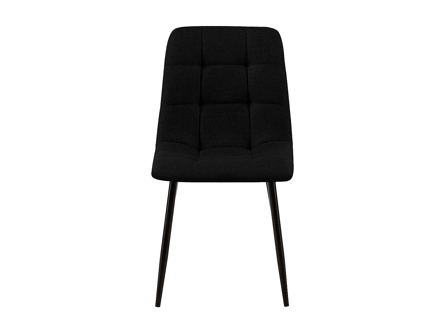 Lot de 4  chaise salle à manger - Tissu - Noir - Tilde