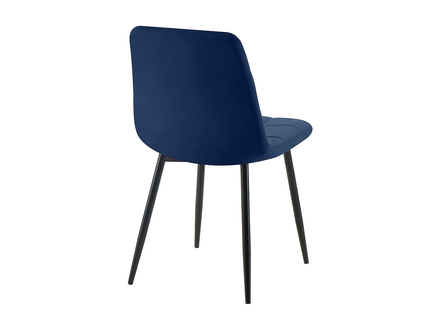 Lot de 4  chaise salle à manger - Velours - Bleu - Tilde