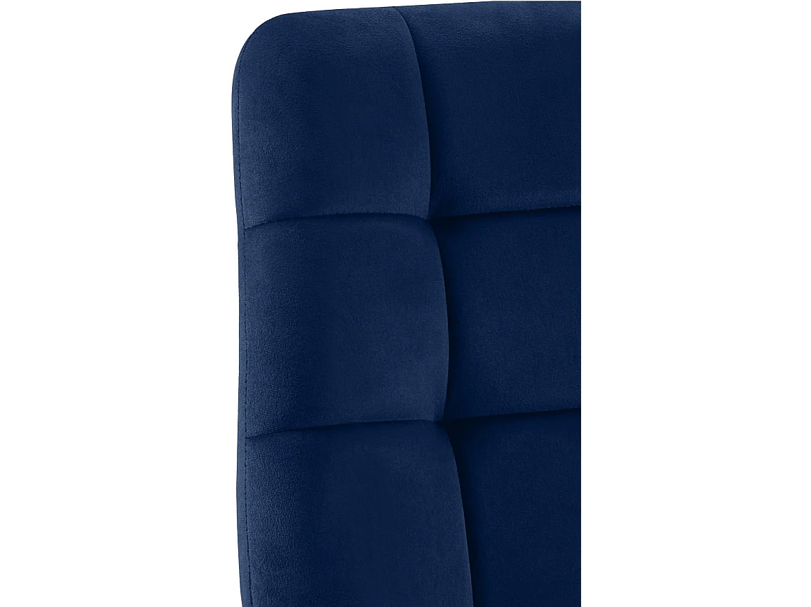 Lot de 4  chaise salle à manger - Velours - Bleu - Tilde