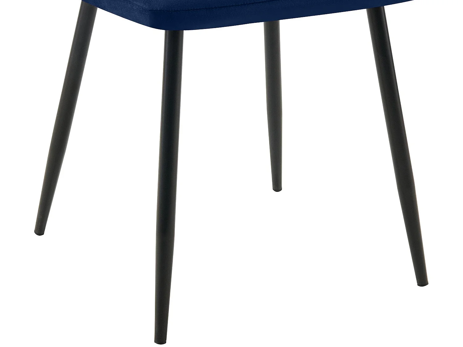 Lot de 4  chaise salle à manger - Velours - Bleu - Tilde