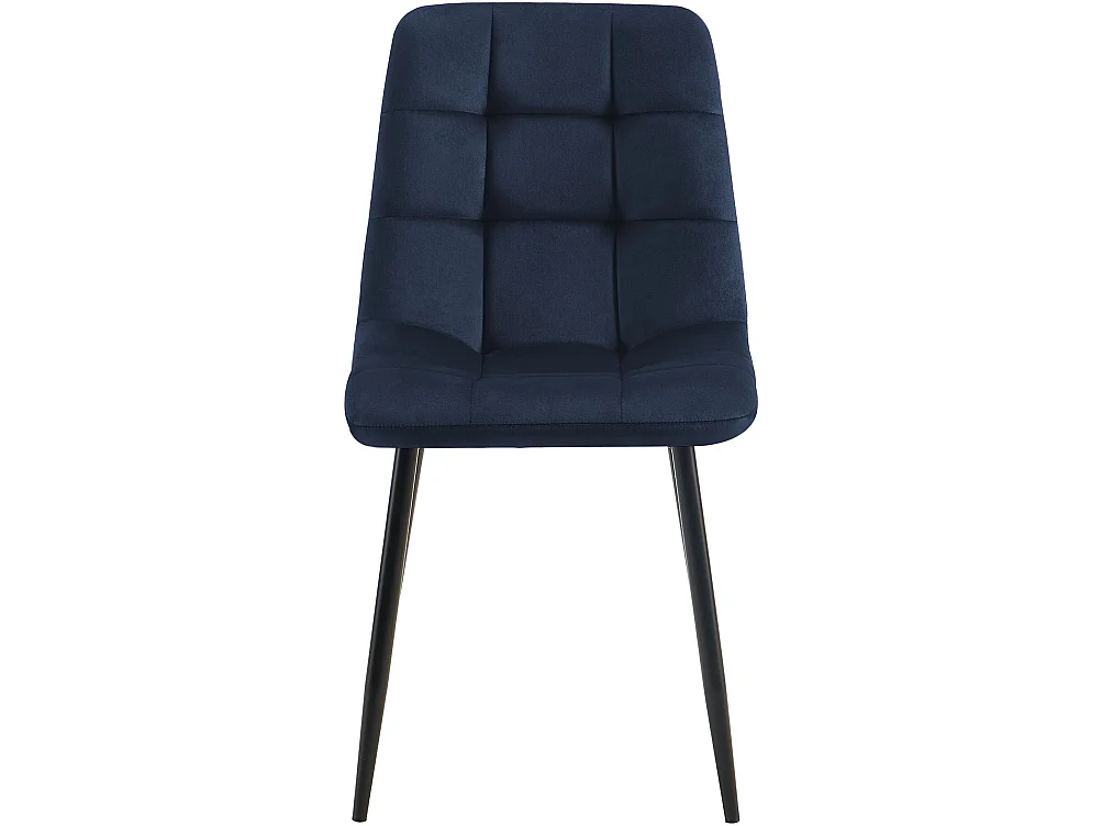 Set van 4  Eetkamerstoelen - Fluweel - blauw - Tilde