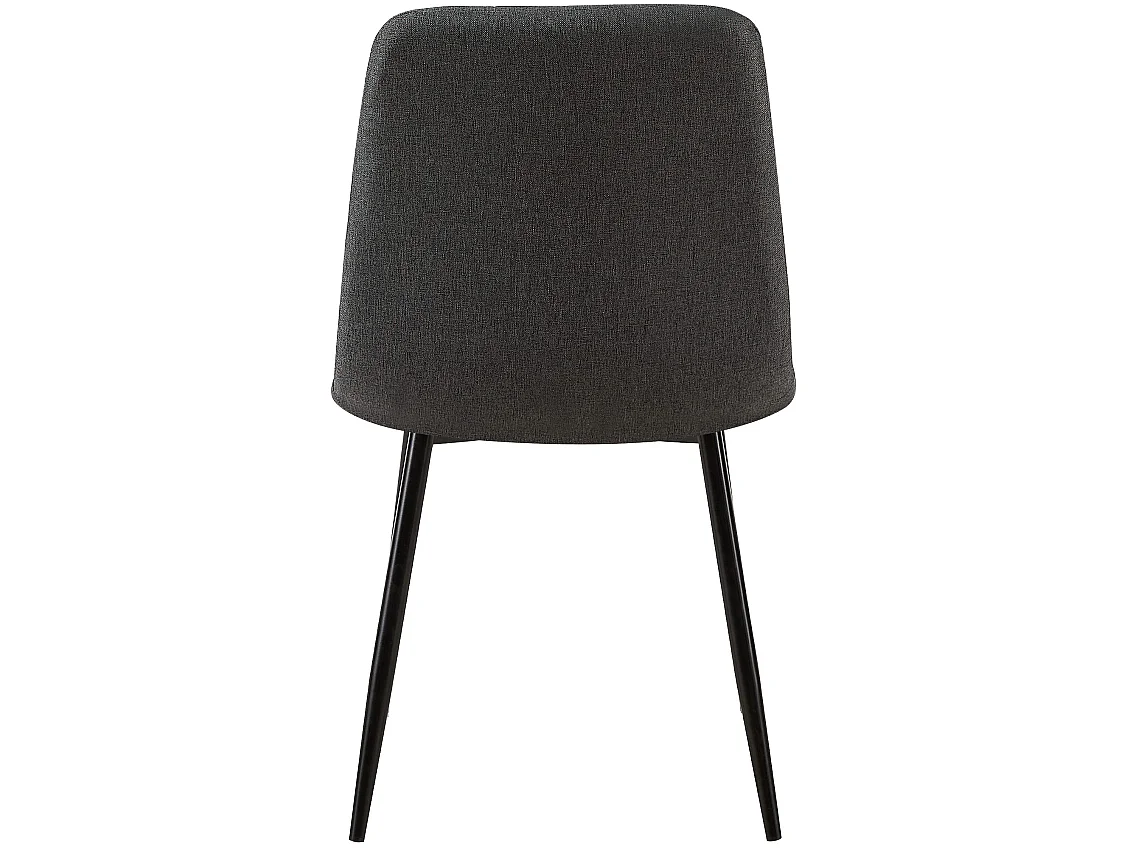 Eetkamerstoelen - Stof - donkergrijs - Dijon