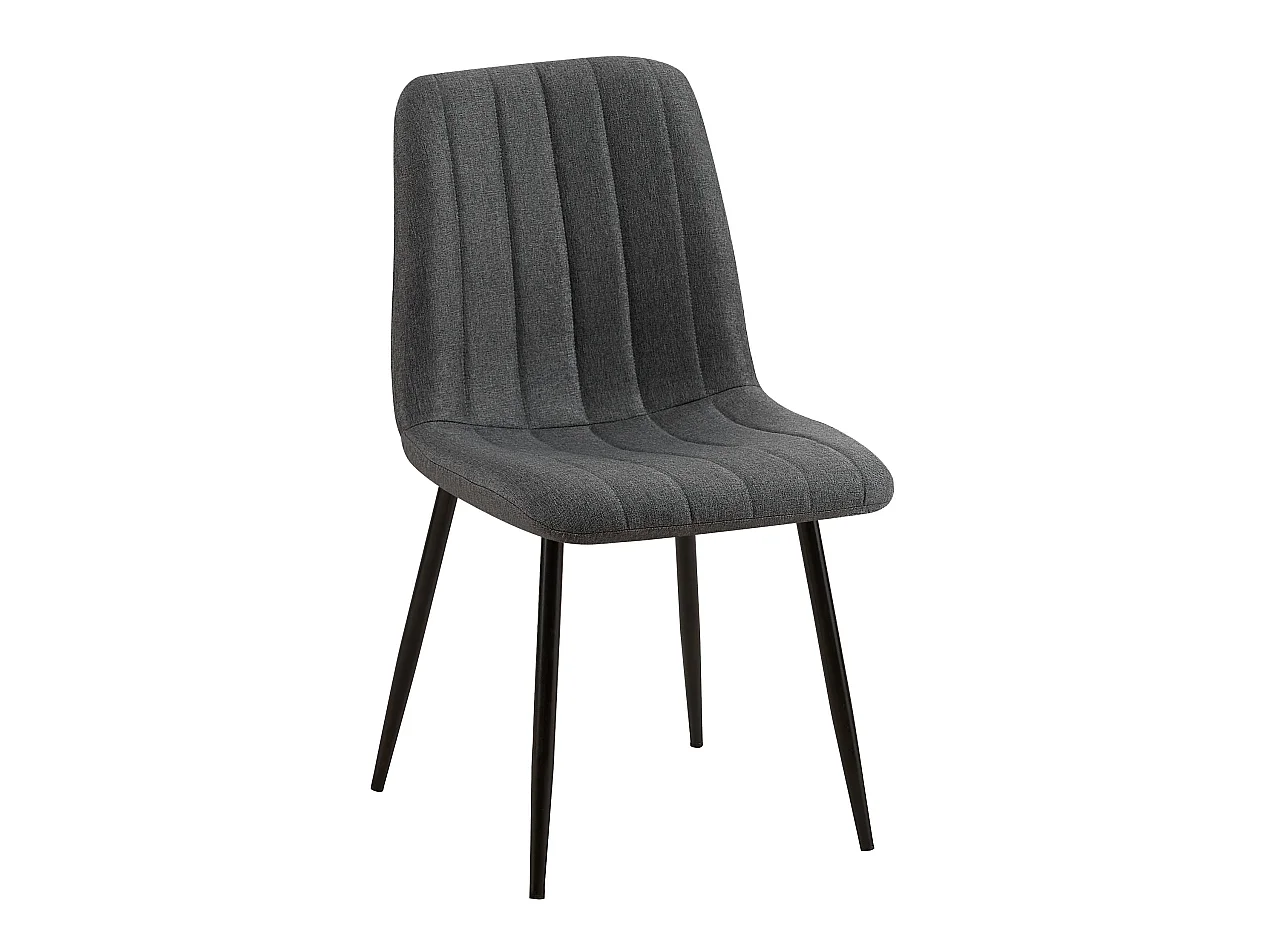 chaise salle à manger - Tissu - Gris foncé - Dijon