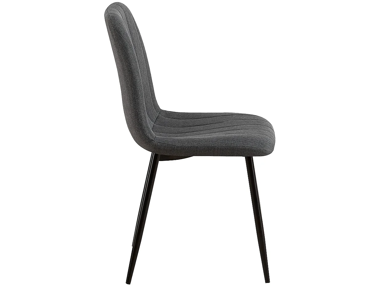 chaise salle à manger - Tissu - Gris foncé - Dijon
