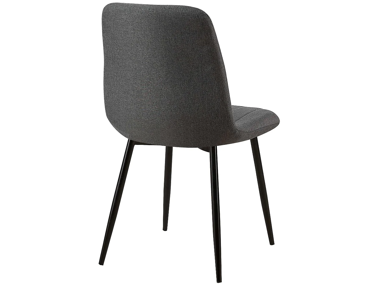 chaise salle à manger - Tissu - Gris foncé - Dijon