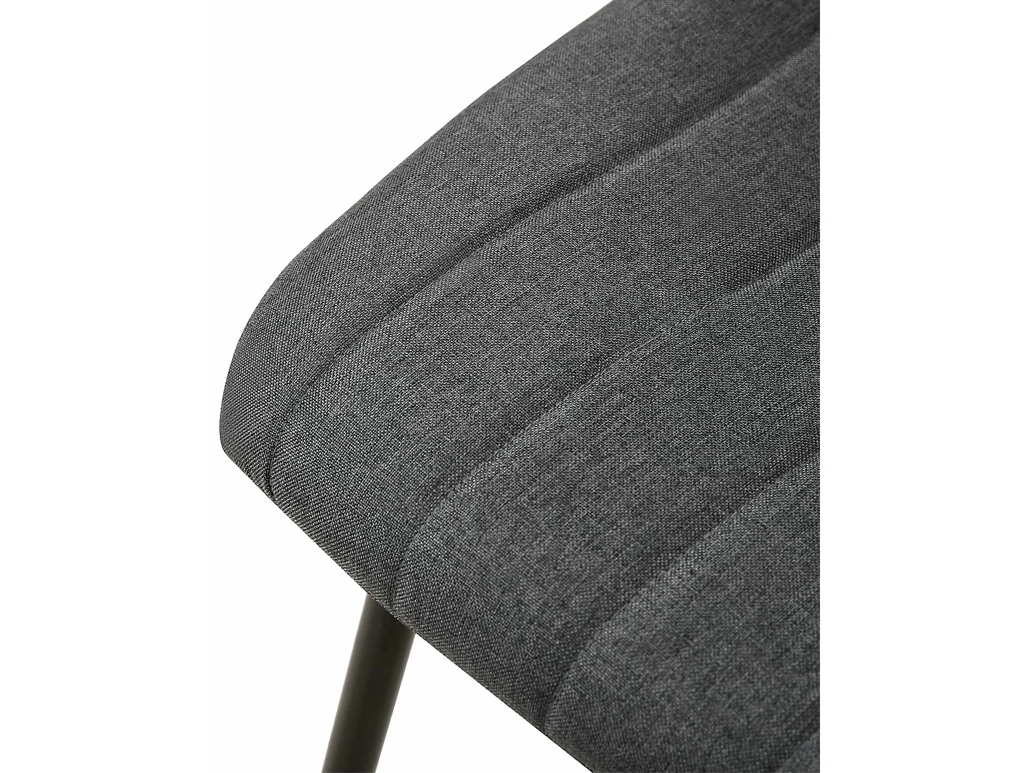 chaise salle à manger - Tissu - Gris foncé - Dijon