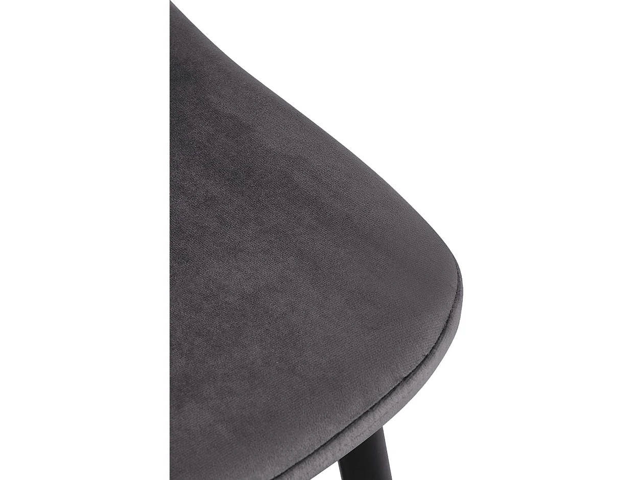 Eetkamerstoelen - Fluweel - donkergrijs - Napier