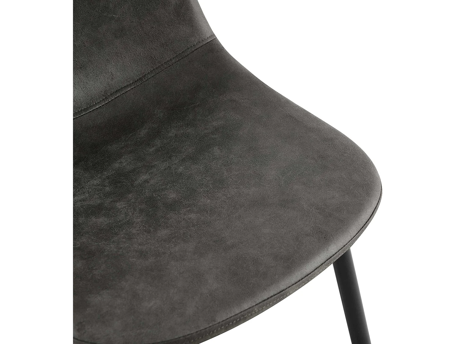 chaise salle à manger - Similicuir vintage - Noir - Napier
