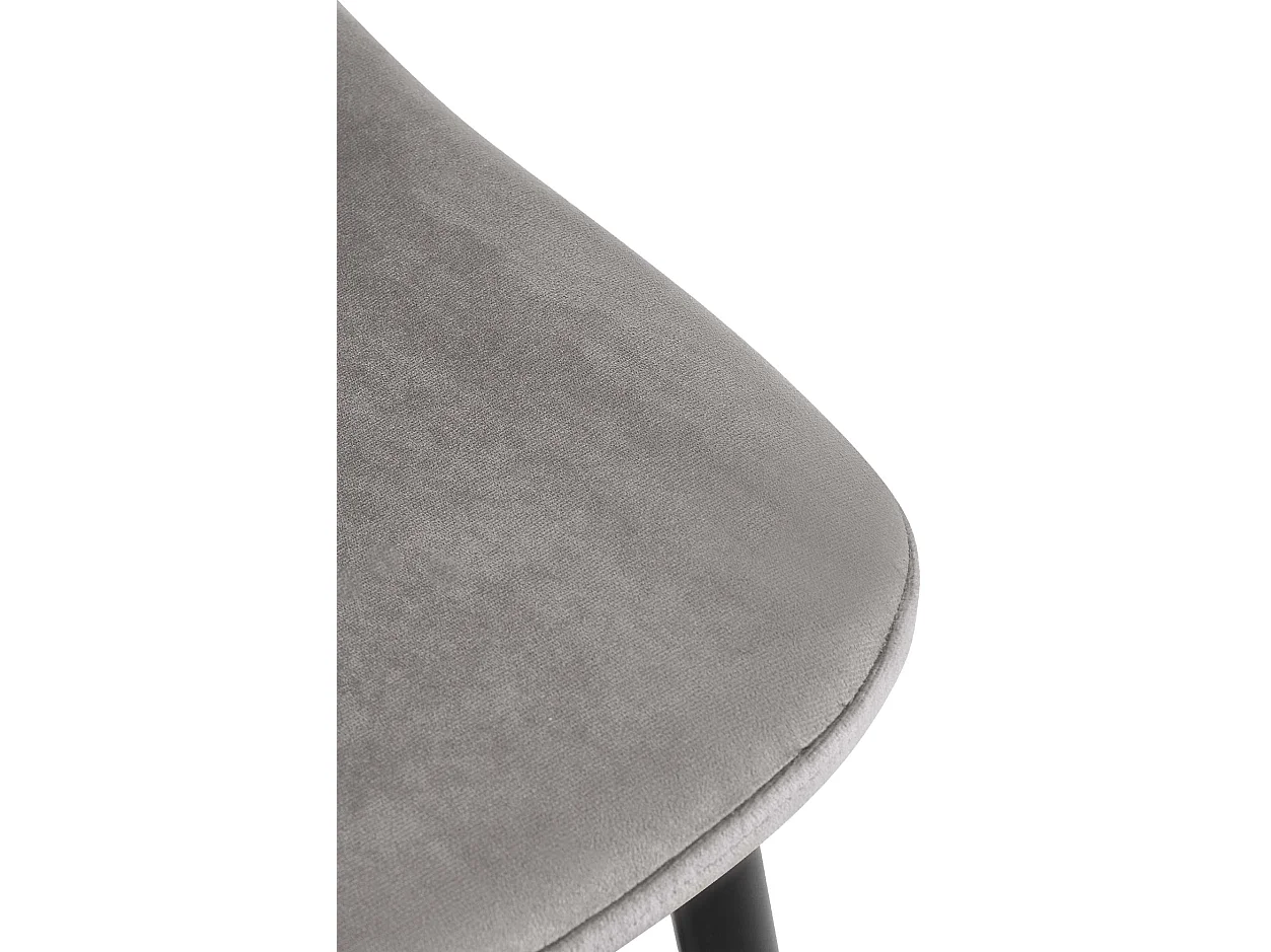 chaise salle à manger - Velours - Gris - Napier