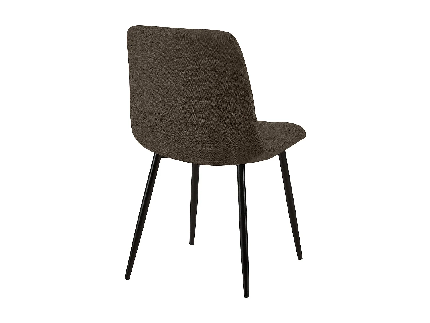 Lot de 4  chaise salle à manger - Tissu - Marron - Tilde