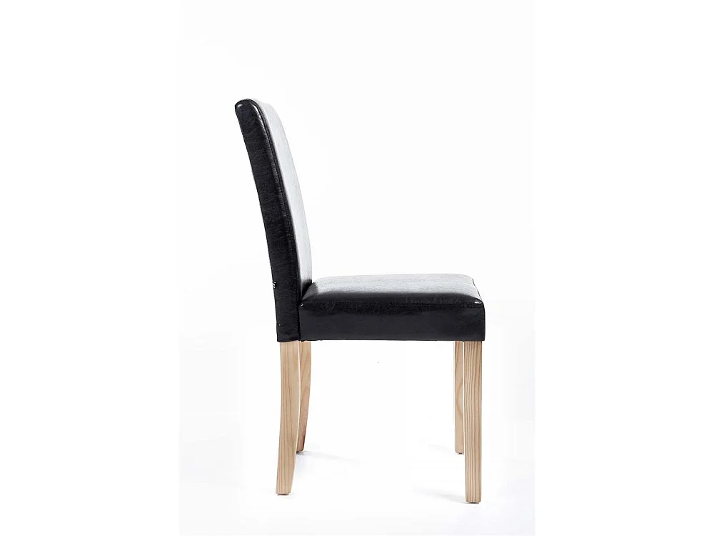 chaise salle à manger - Similicuir & Nature - Noir - Ina