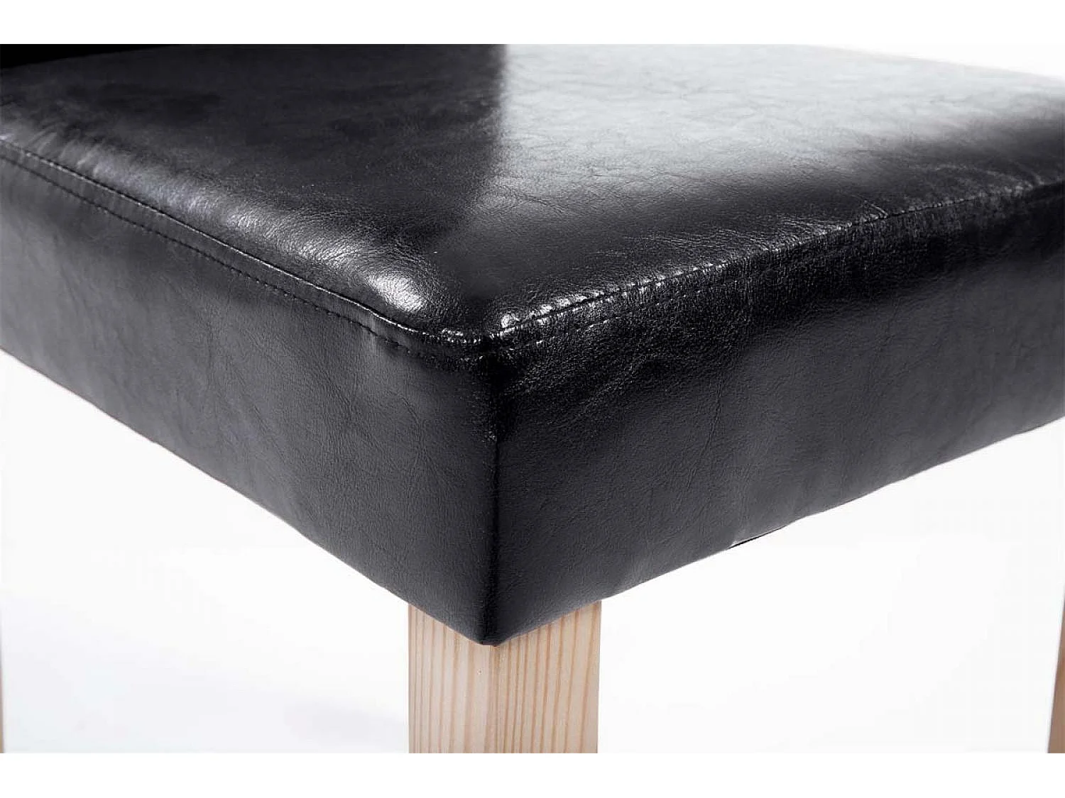 chaise salle à manger - Similicuir & Nature - Noir - Ina