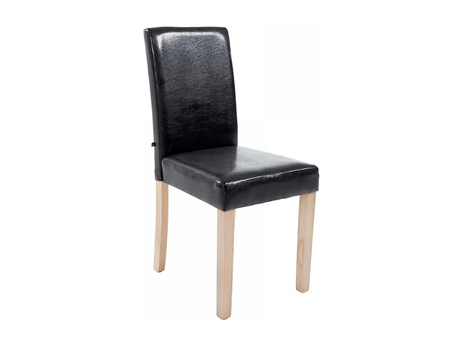 chaise salle à manger - Similicuir & Nature - Noir - Ina