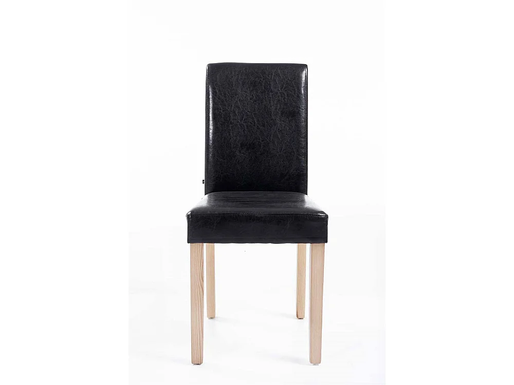chaise salle à manger - Similicuir & Nature - Noir - Ina
