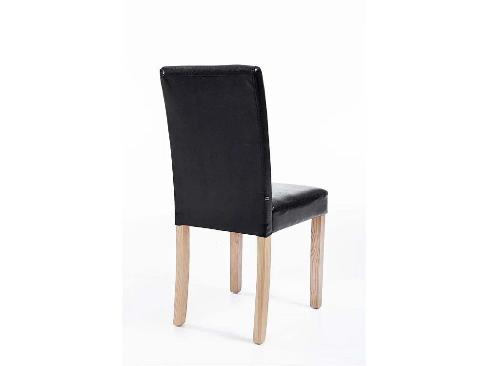 chaise salle à manger - Similicuir & Nature - Noir - Ina