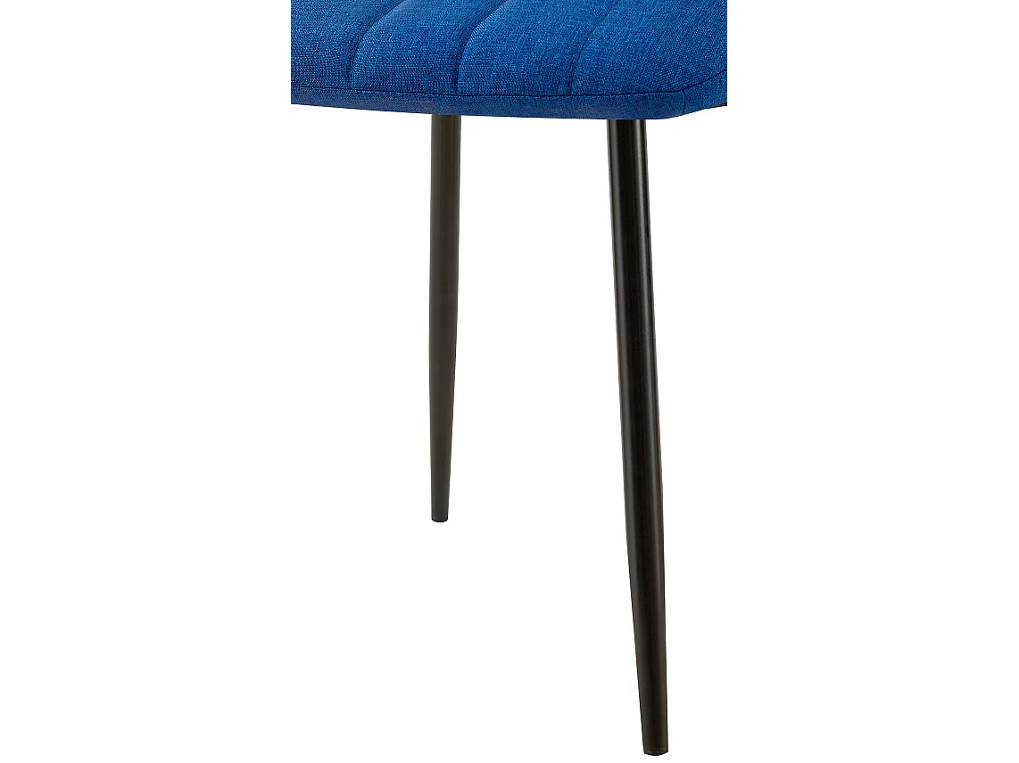 chaise salle à manger - Tissu - Bleu - Dijon