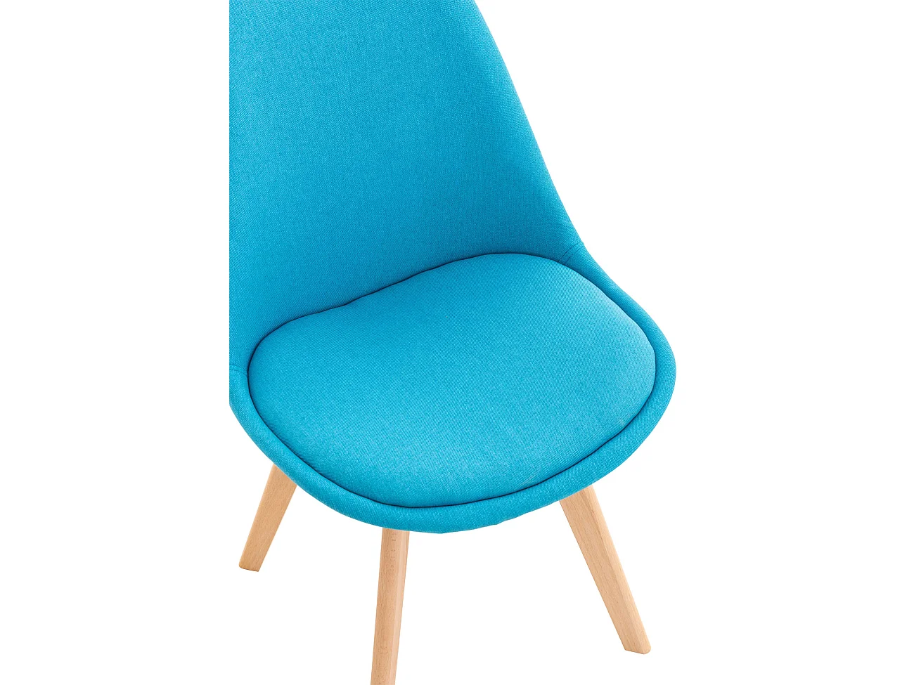 Set van 4  Eetkamerstoelen - Stof - turkis - Linares