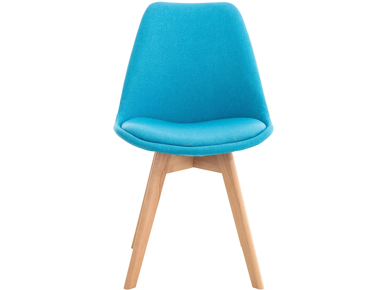 Lot de 4  chaise salle à manger - Tissu - Turquoise - Linares