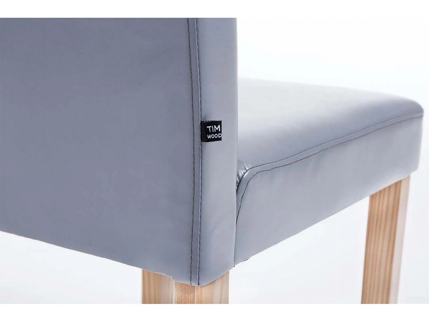 chaise salle à manger - Similicuir & Nature - Gris - Ina