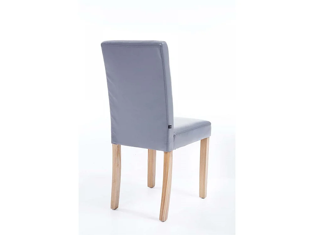 chaise salle à manger - Similicuir & Nature - Gris - Ina