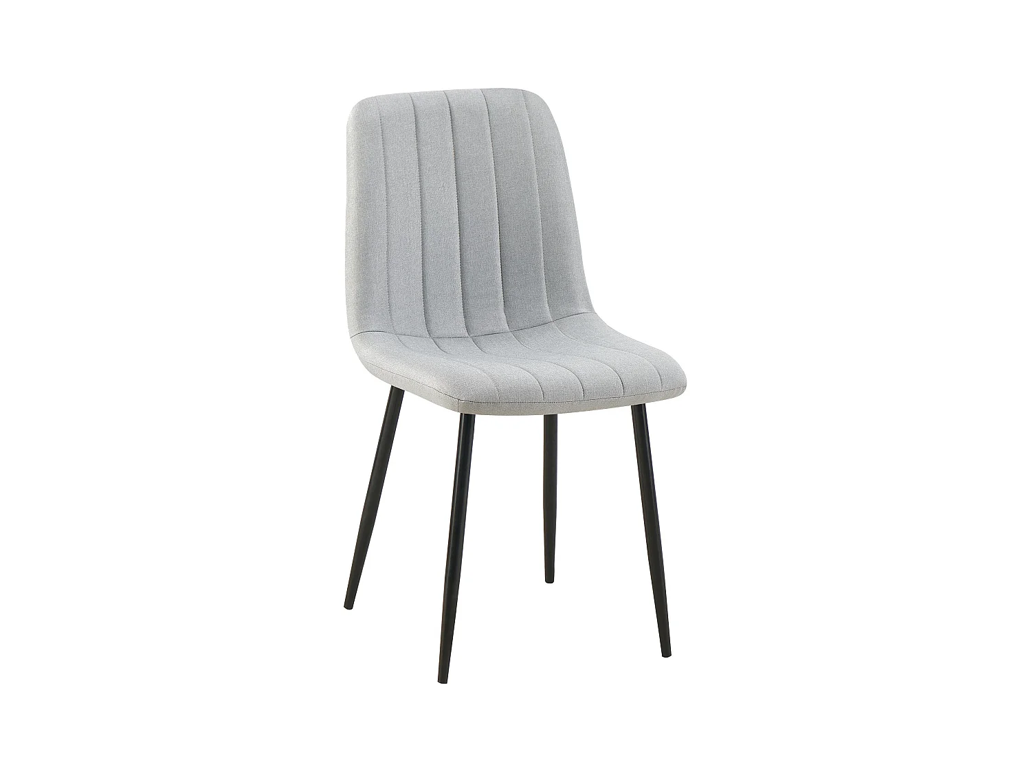 chaise salle à manger - Tissu - Gris - Dijon