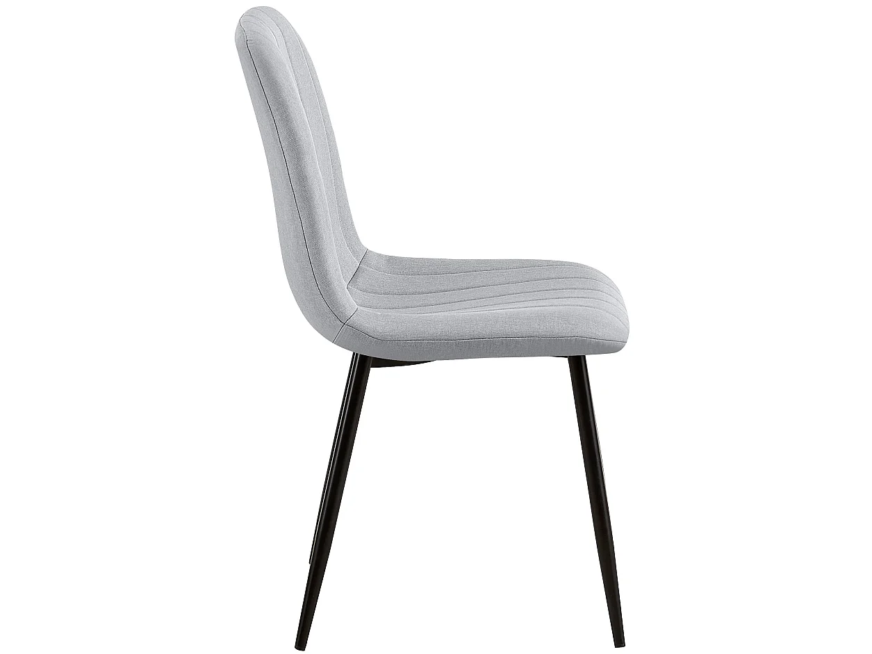 chaise salle à manger - Tissu - Gris - Dijon
