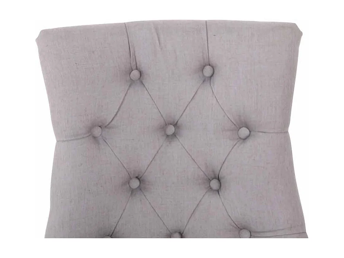 Lot de 2  chaise salle à manger - Tissu & Antique clair - Gris - Aberdeen