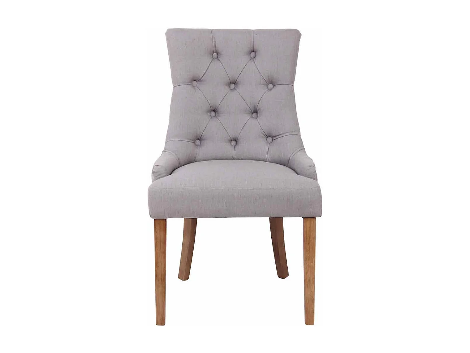 Set van 2  Eetkamerstoelen - Stof & antiek licht - grijs - Aberdeen