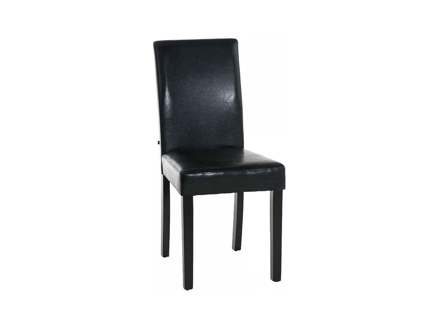 chaise salle à manger - Similicuir & Noir - Noir - Ina