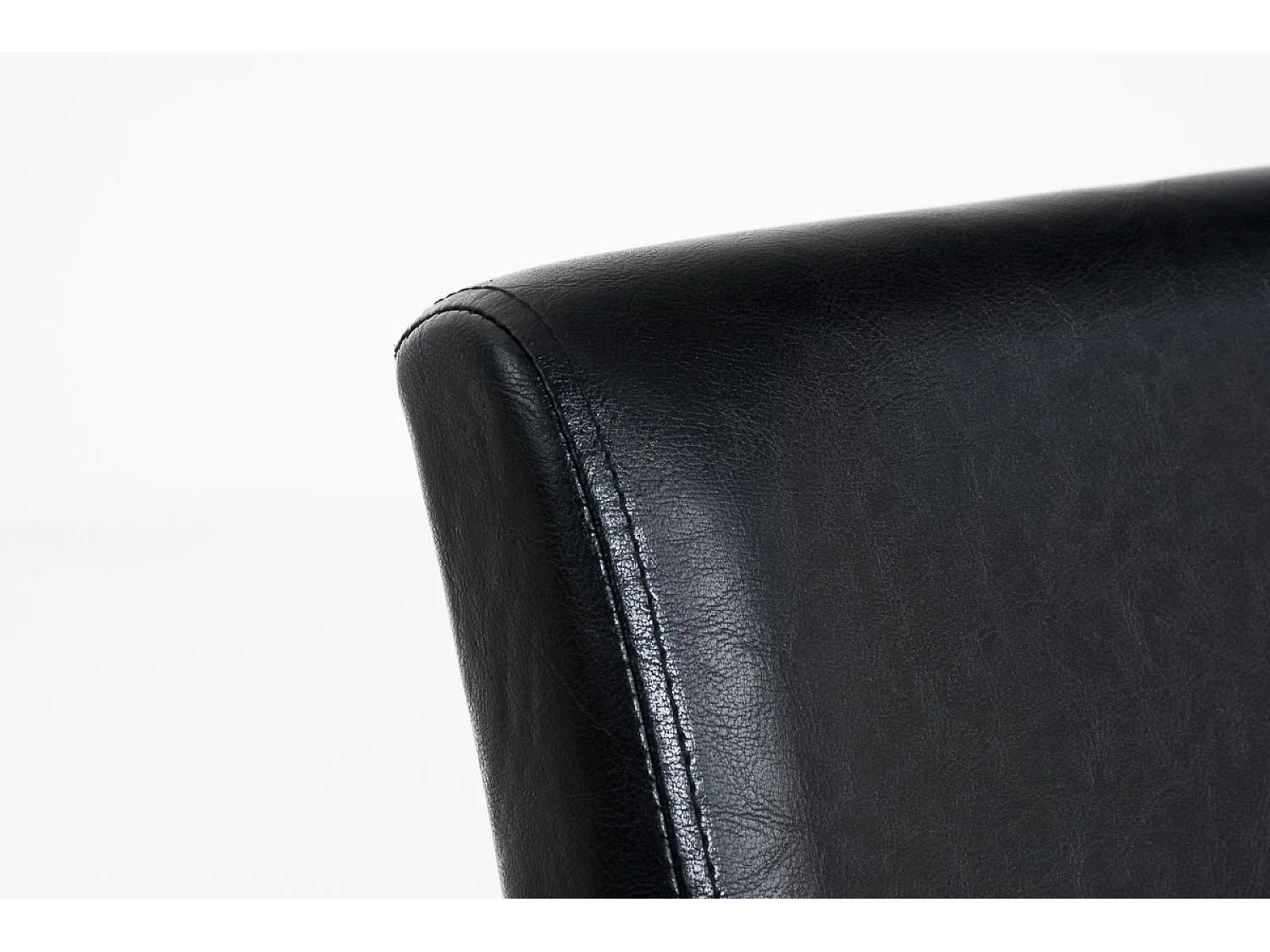 chaise salle à manger - Similicuir & Noir - Noir - Ina