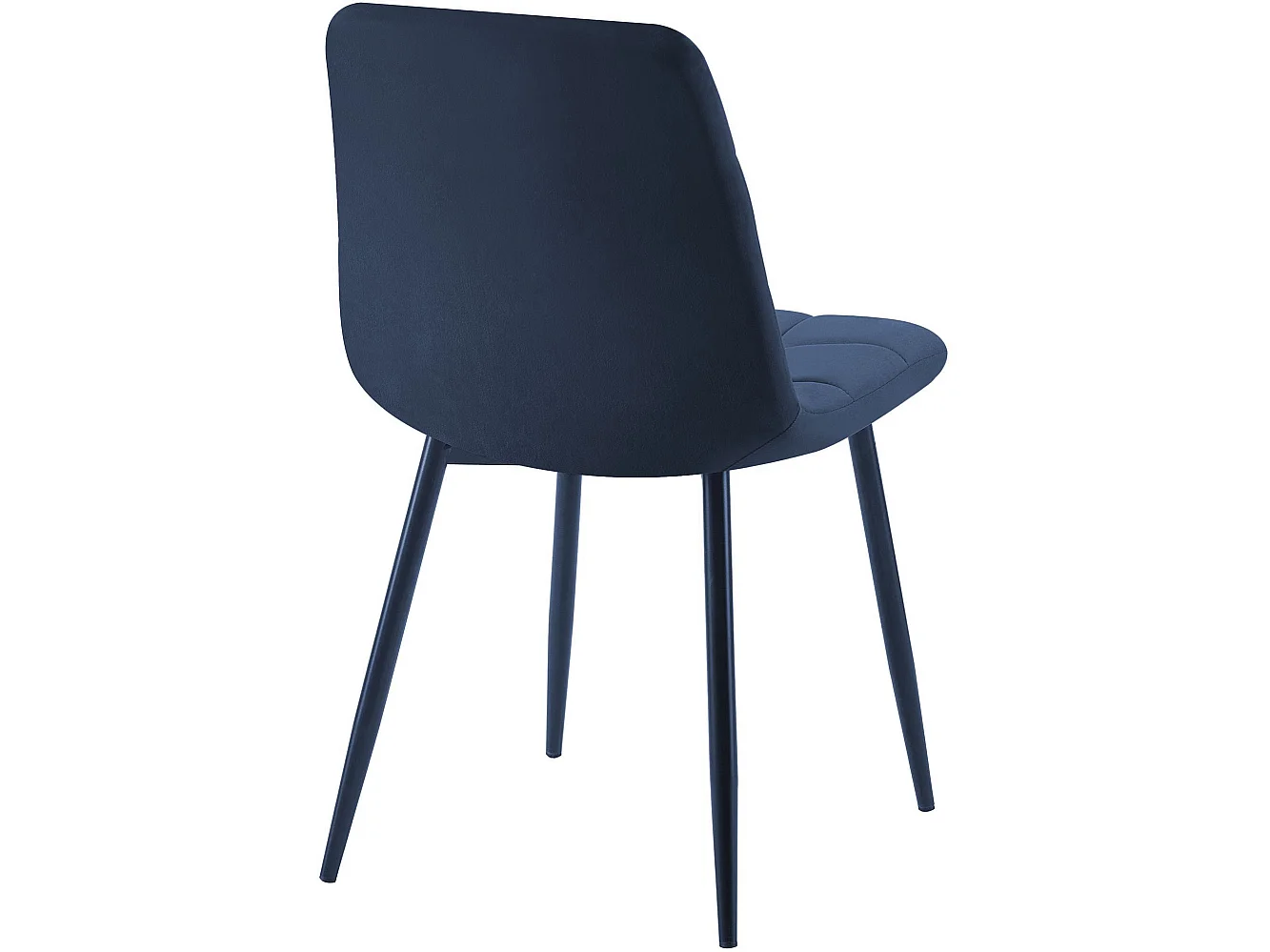 Lot de 2  chaise salle à manger - Velours - Bleu - Tilde