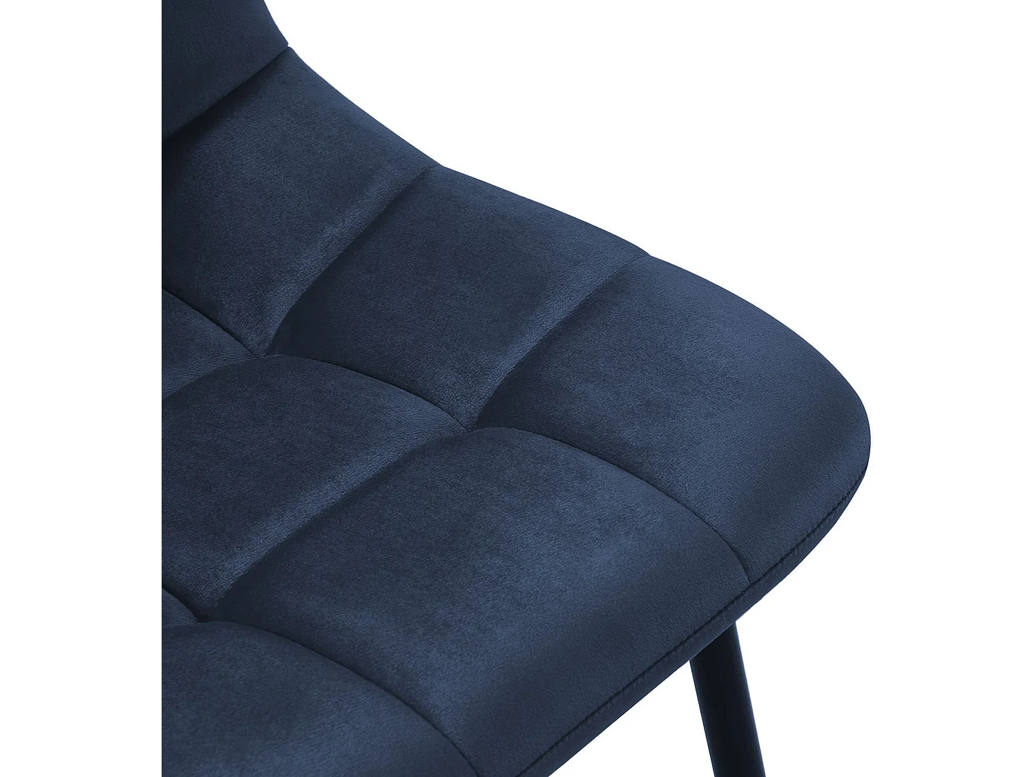 Lot de 2  chaise salle à manger - Velours - Bleu - Tilde