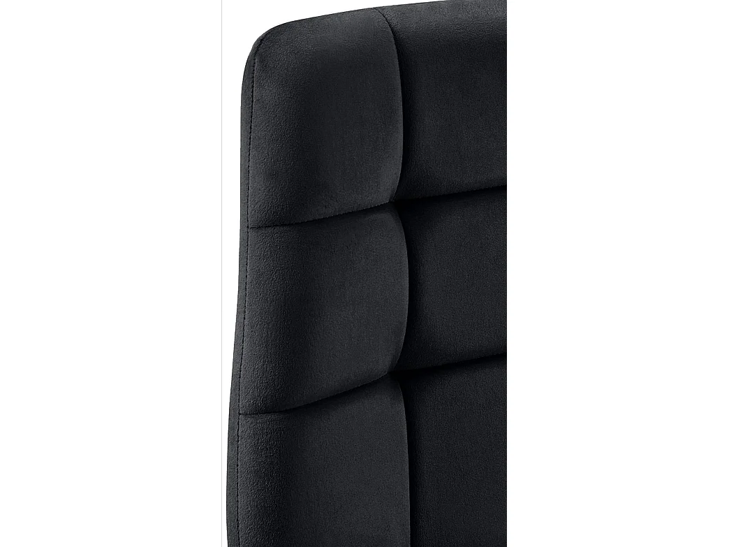Lot de 2  chaise salle à manger - Velours - Noir - Tilde