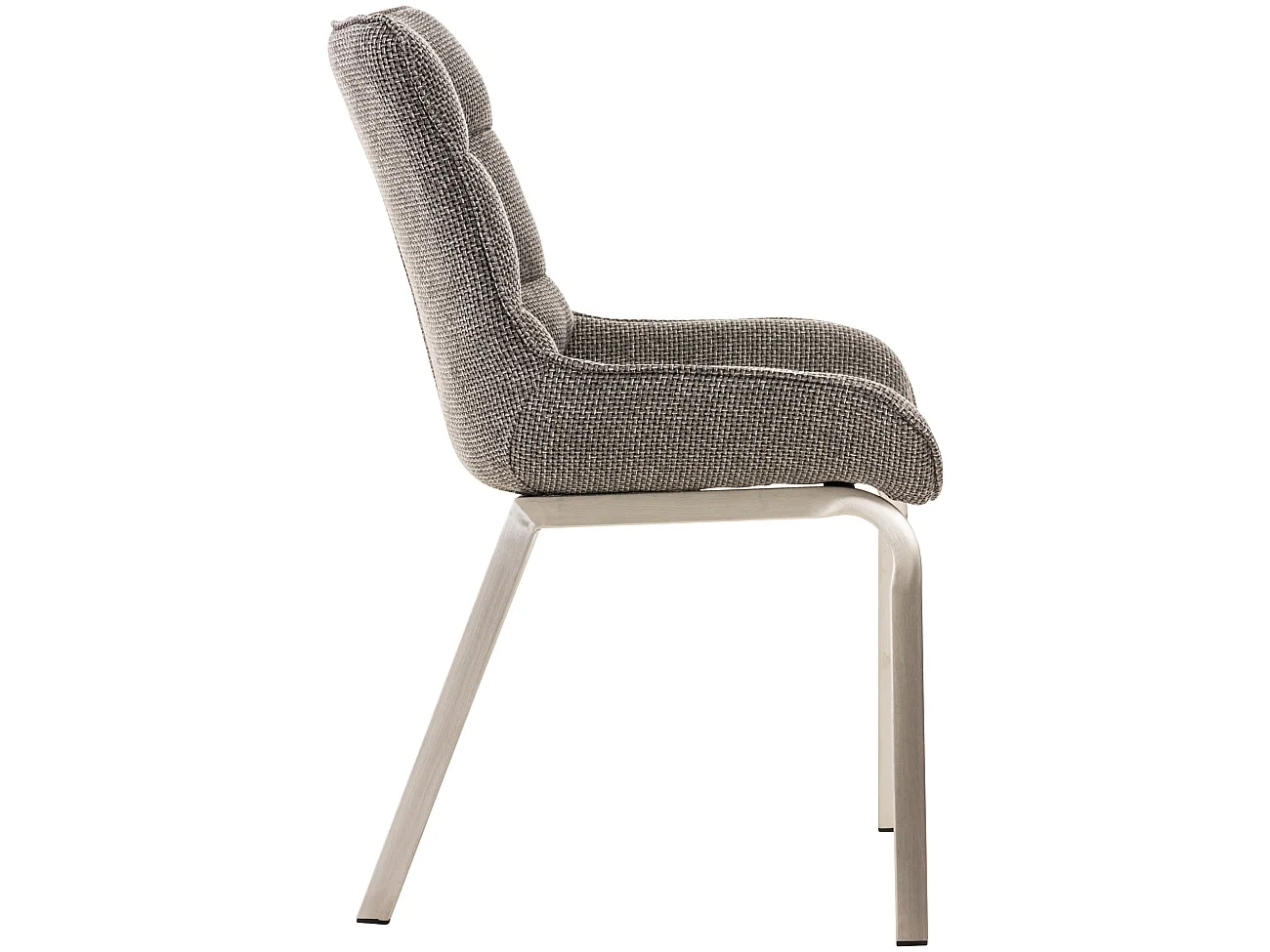 chaise salle à manger - Tissu & Métal - Gris titane - Saranda