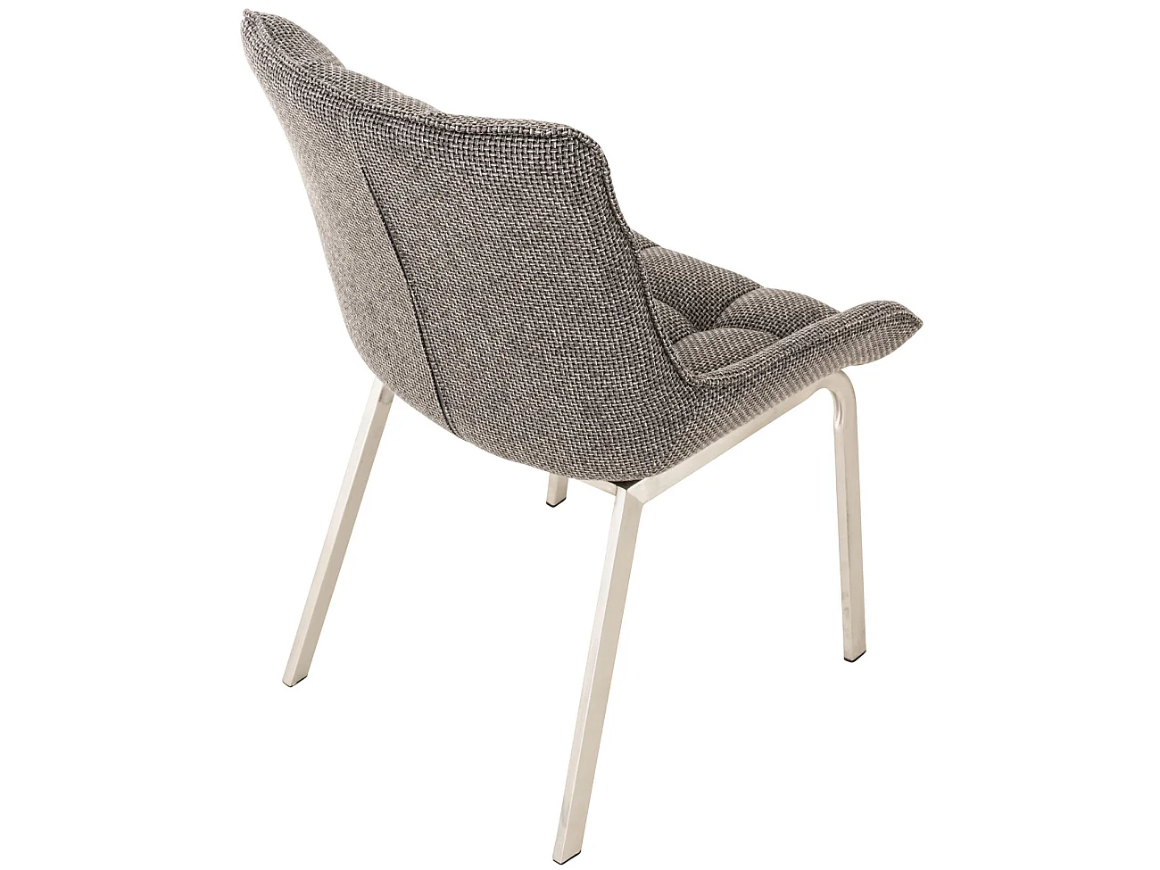 chaise salle à manger - Tissu & Métal - Gris titane - Saranda