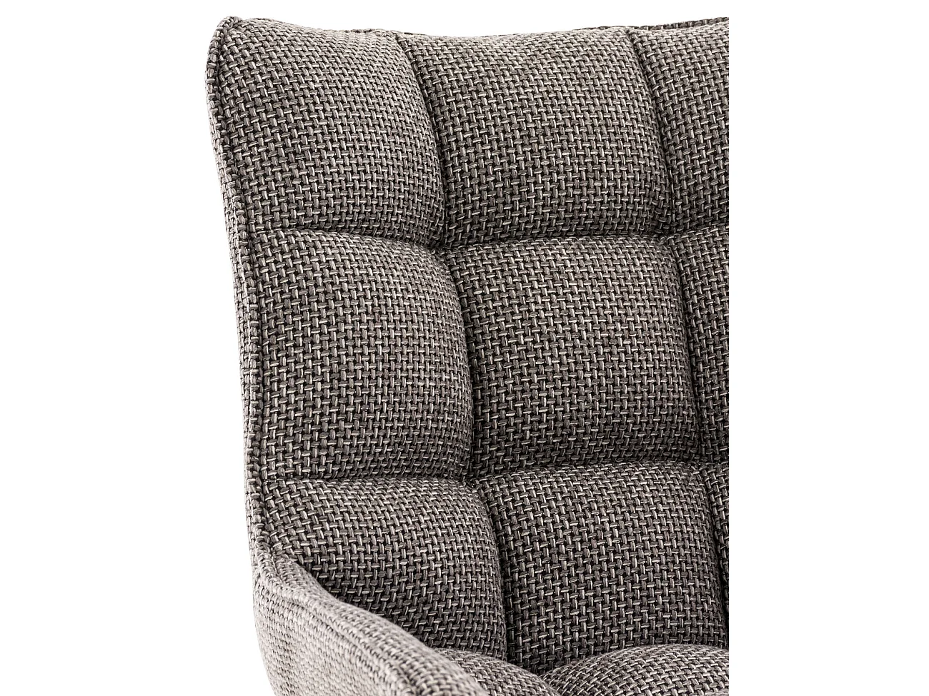 chaise salle à manger - Tissu & Métal - Gris titane - Saranda