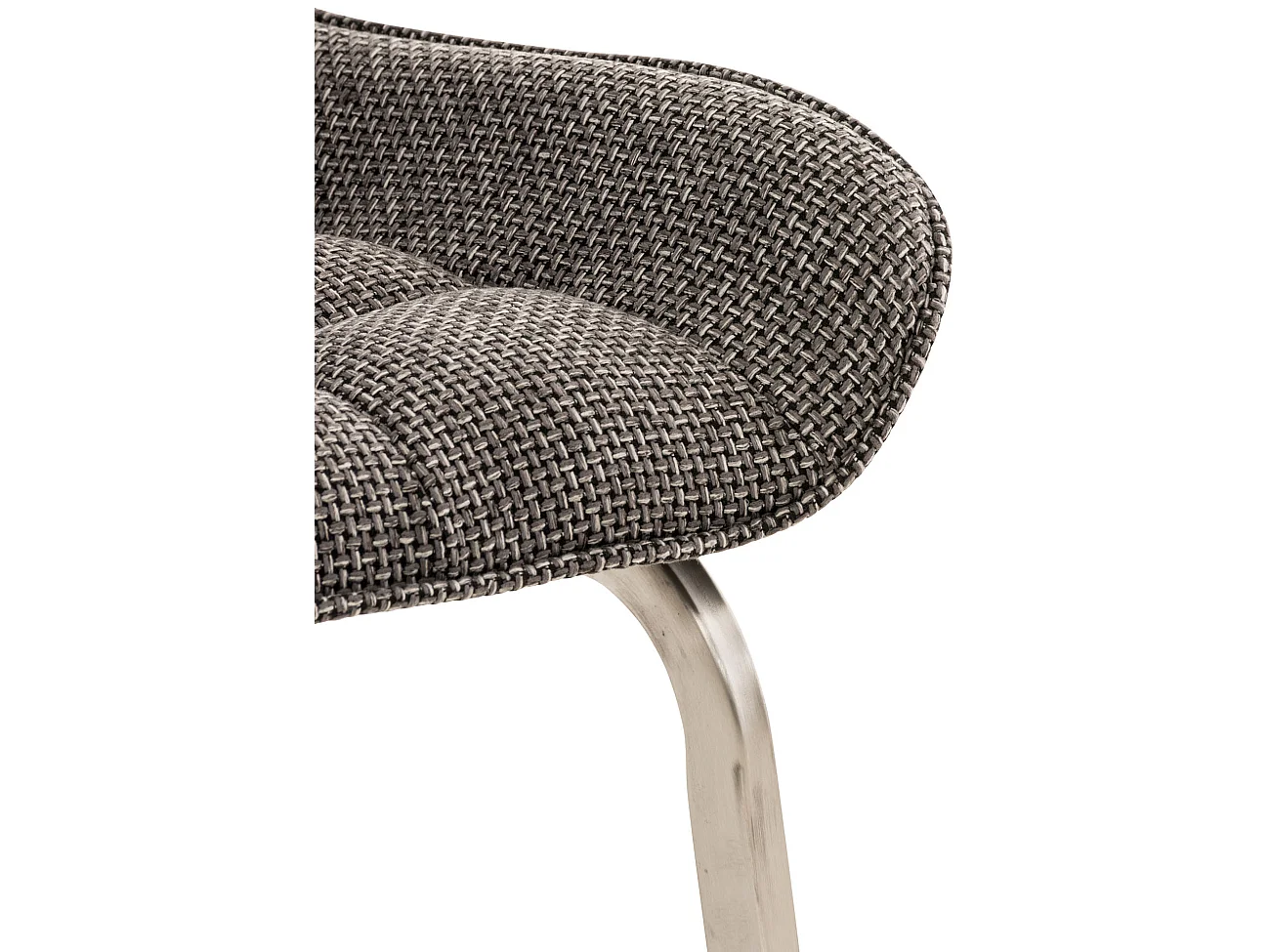 chaise salle à manger - Tissu & Métal - Gris titane - Saranda