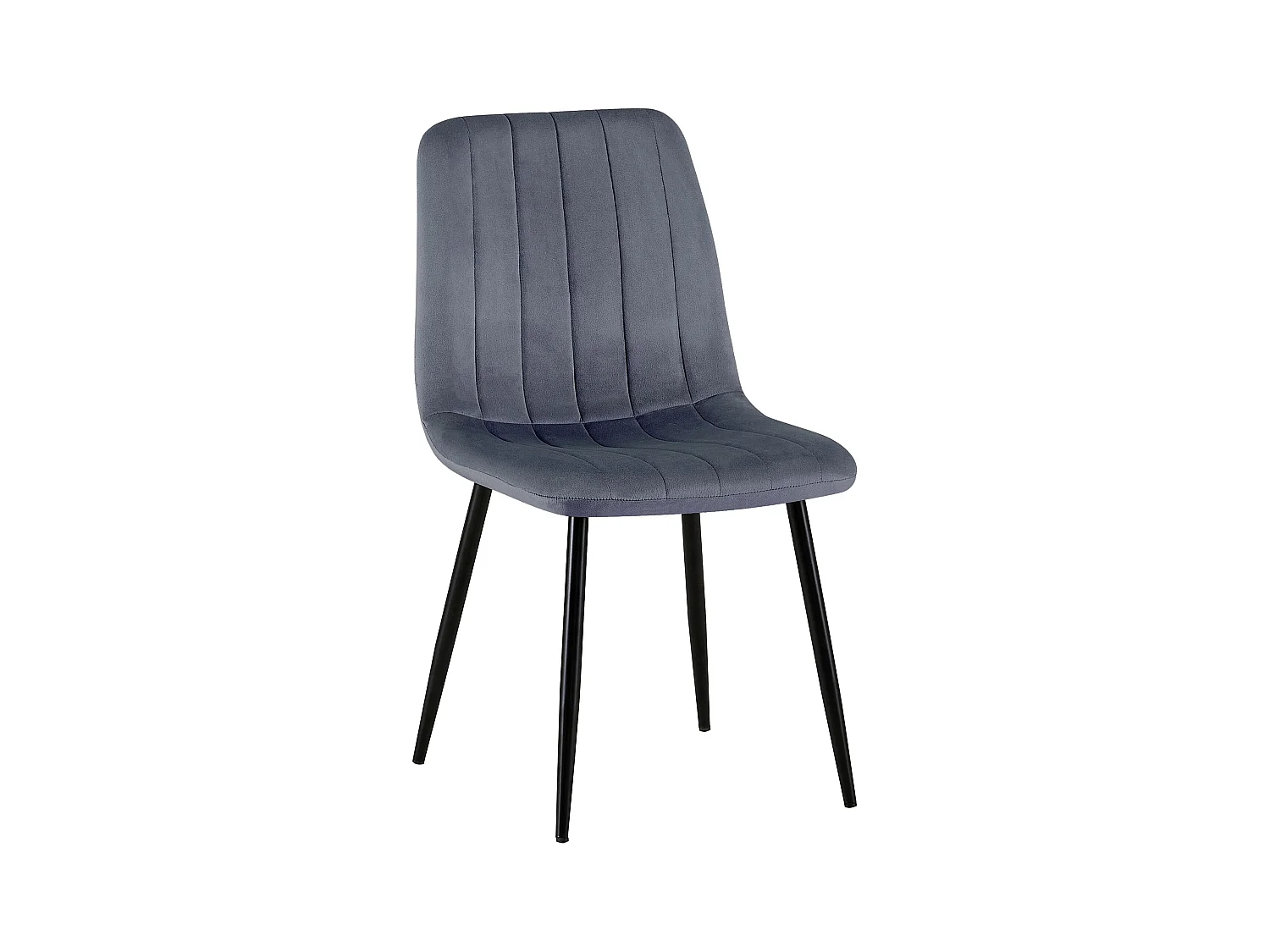 chaise salle à manger - Velours - Gris foncé - Dijon