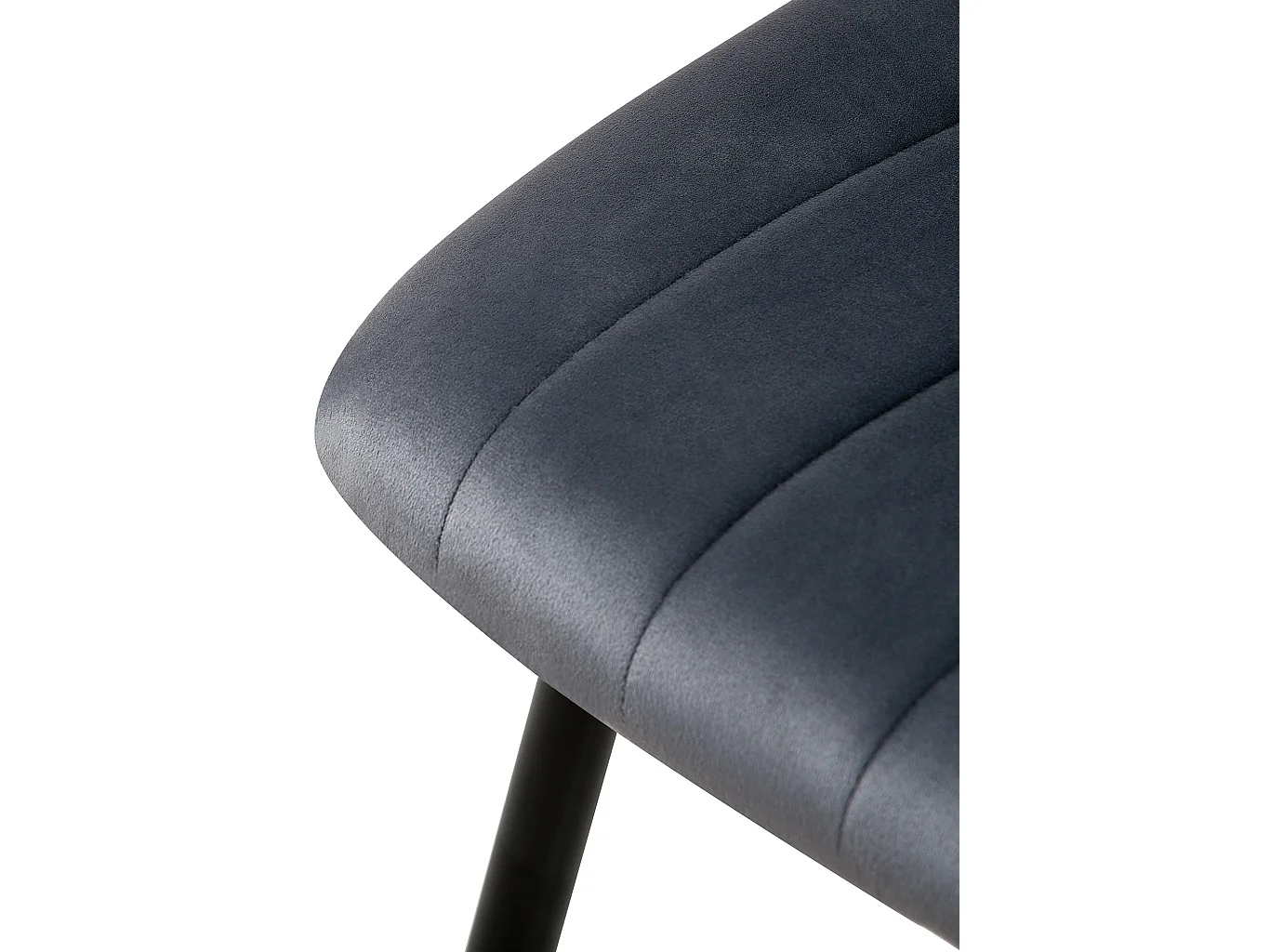 chaise salle à manger - Velours - Gris foncé - Dijon