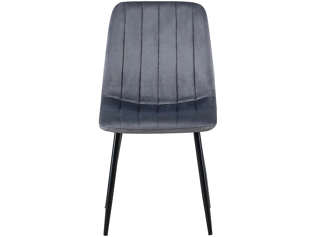 chaise salle à manger - Velours - Gris foncé - Dijon