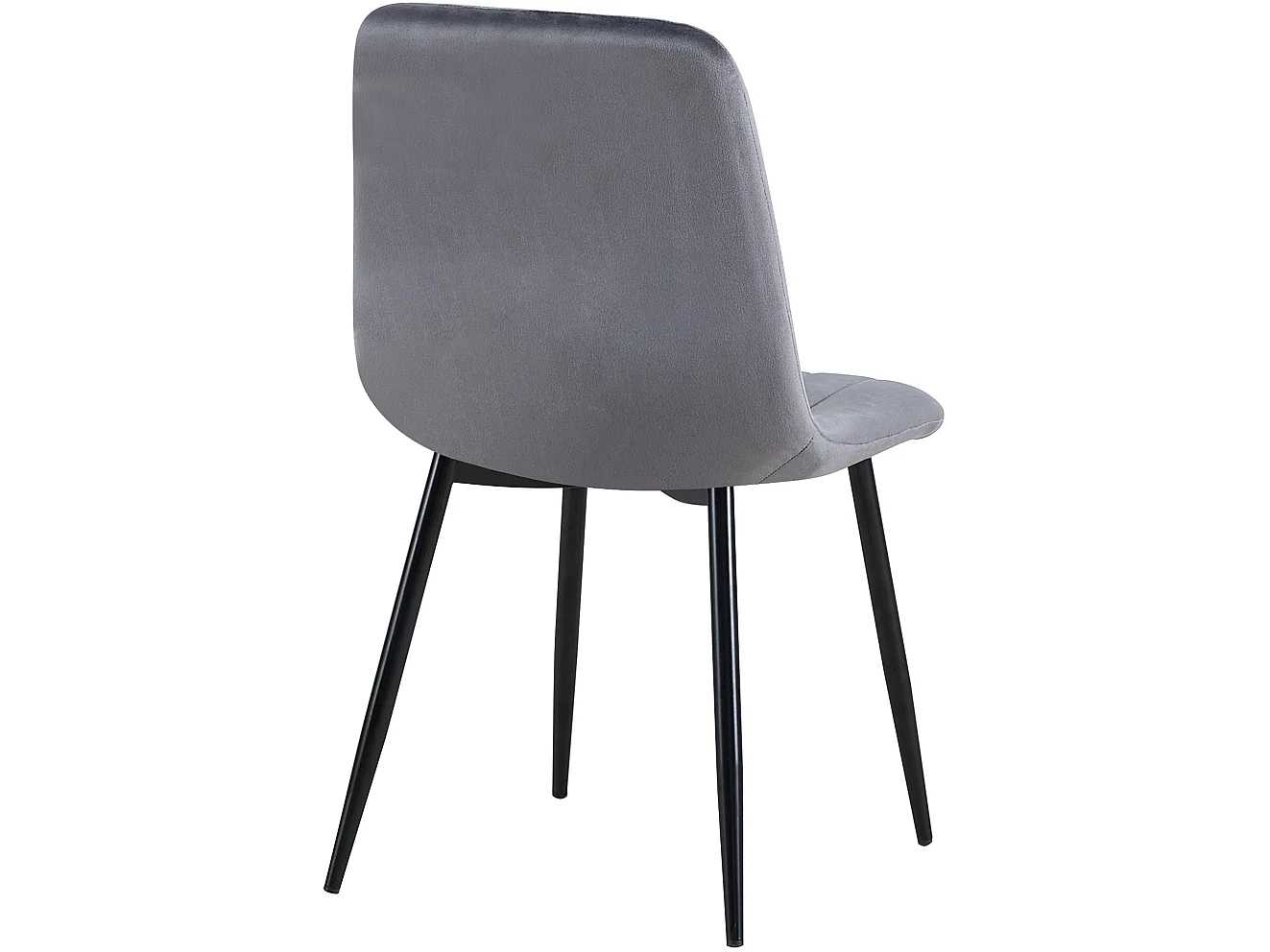 chaise salle à manger - Velours - Gris foncé - Dijon
