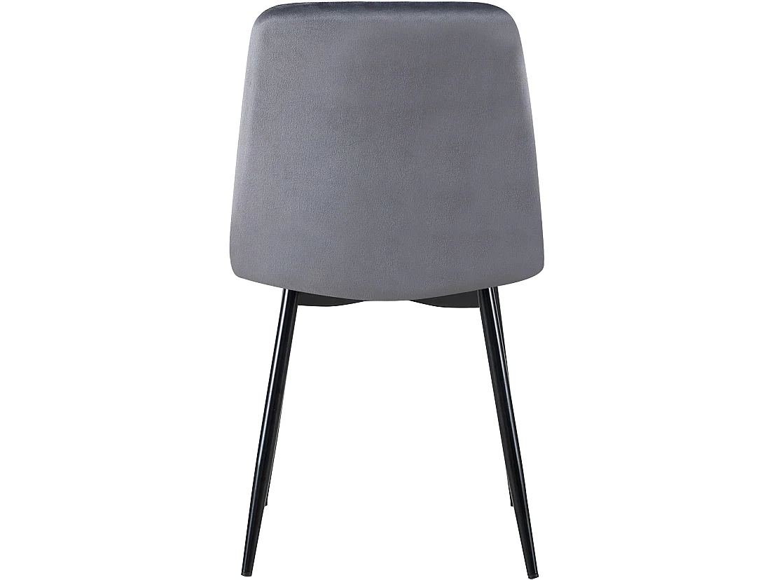 chaise salle à manger - Velours - Gris foncé - Dijon