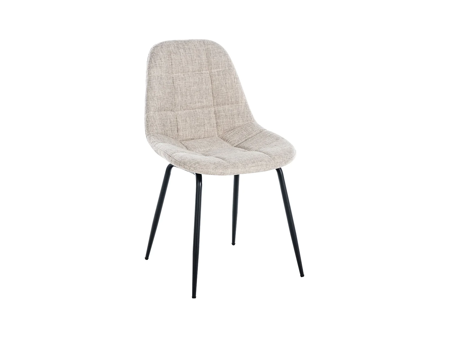 chaise salle à manger - Tissu - Crème - Tom