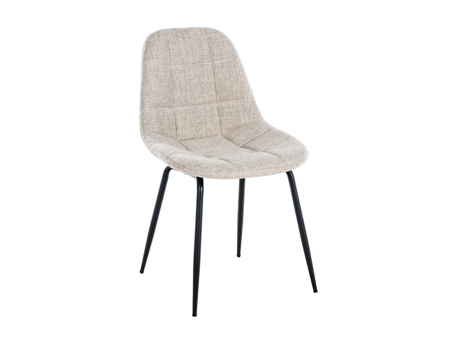 chaise salle à manger - Tissu - Crème - Tom