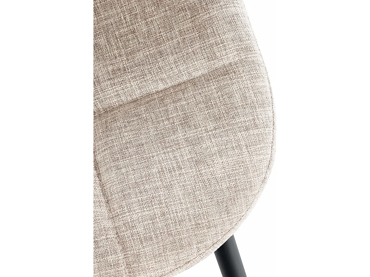 chaise salle à manger - Tissu - Crème - Tom